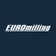 Euromilling logo på mørkeblå baggrund